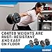 US Weight 105 Pound Barbell Weight Set for Home Gym| Adjustable Weight Set with Two Dumbbell Bars and Full 6 Ft Bar, Black