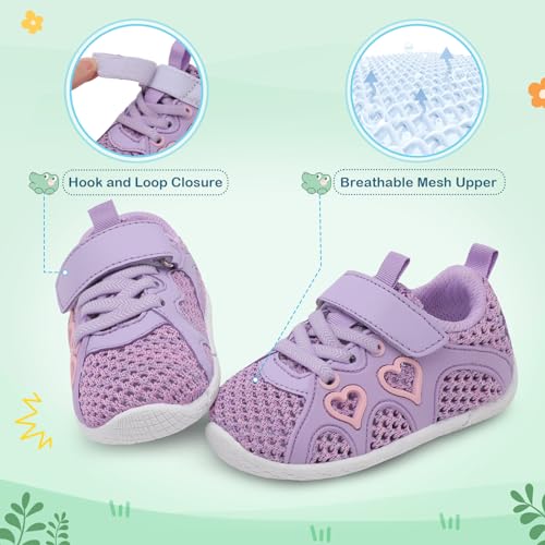 JIASUQI Toddler Girl Sneakers Purple Size 63