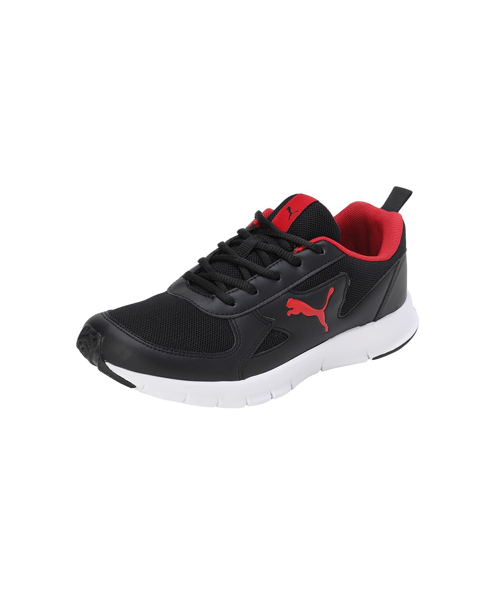 Puma Unisex-Kid Runner JR V3 Black-Red-White Sneaker - 6 UK (39596401) (B0CBQ1J4BN) Amazon Price History, Amazon Price Tracker