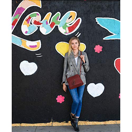 Image of SG SUGU Lunar Lightweight Medium Dome Crossbody Bag Shoulder Bag with Tassel | Zipper Pocket | Adjustable Strap
