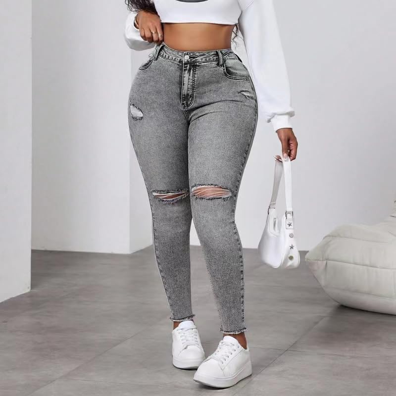 Womens High Waist Stretch Jeans Bell Bottom Jeans Push Up Butt Lifting Skinny Denim Pants4
