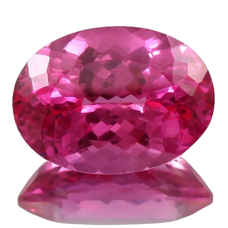 Saphir rose naturel ovale de 18x13mm avec une coupe fine éclatante pour haute joaillerie