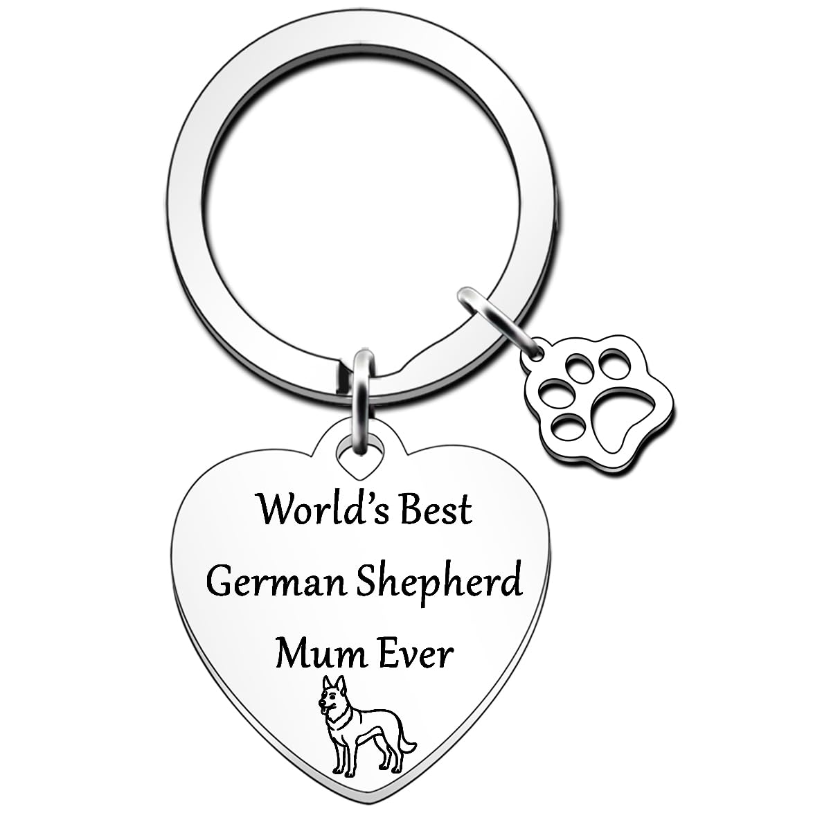 Best German Shepherd Mum Keyring Funny German Shepherd Dog Lover For Women Birthday Christmas World's Best German Shepherd Ever