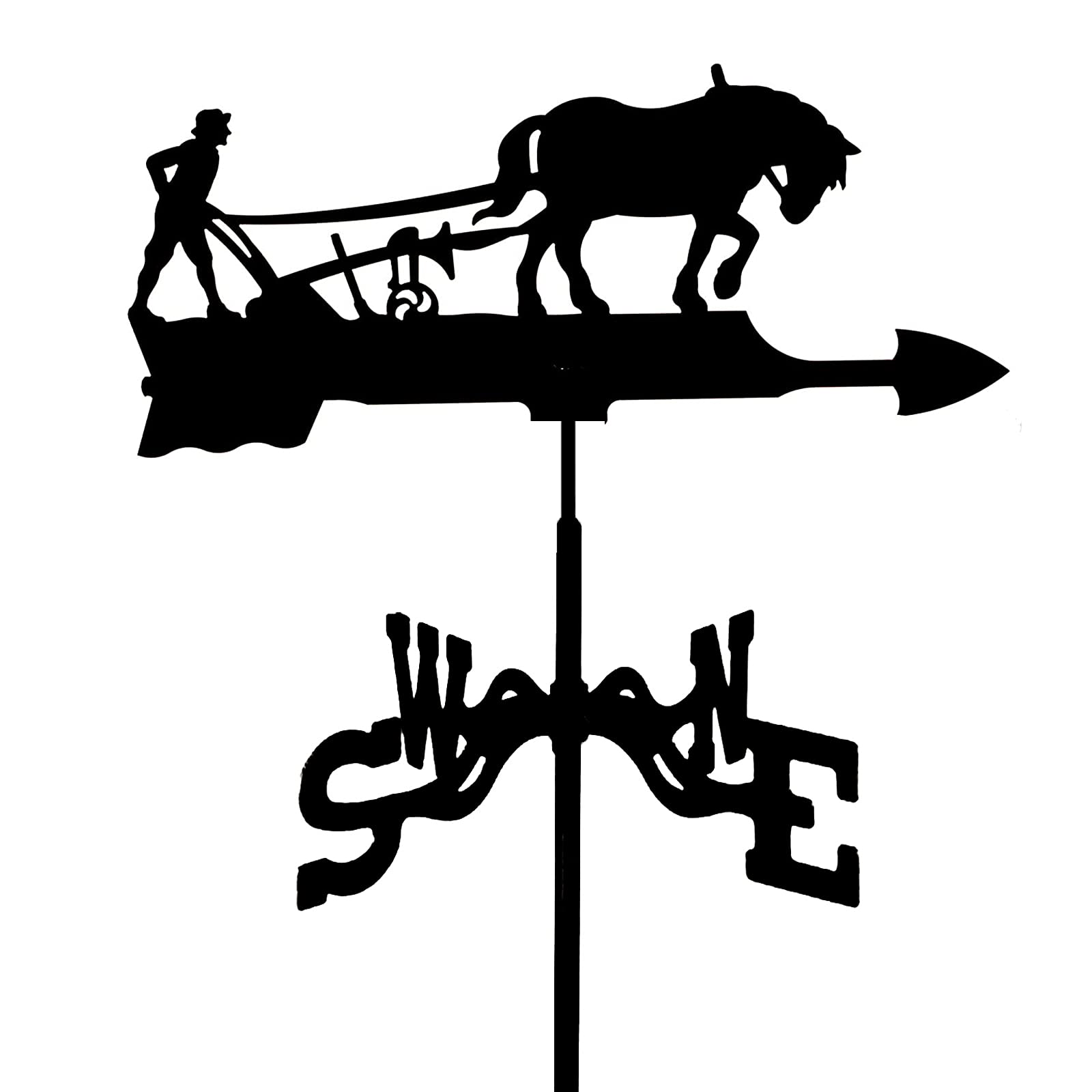 TAXXII Wind Vane, Animal Stainless Steel Weathervane Vane Weathercock Direction Indicator Measuring Tool for Outdoor Iron Roof Garden Yard Decoration