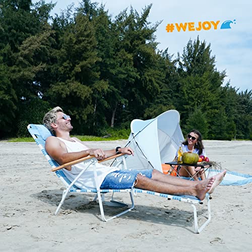 #Wejoy Folding Webbing Chaise Lounge Chair Adjustable Position Portable Beach Lounge Chair Webbed Lawn Chairs Reclining Camping Chairs With Strap For Outdoor Sunbathing Pool Tanning Patio #TOP1