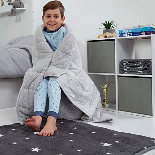 Dreamscene Star Nursery Kids Rug Anti-Slip Large Carpet Printed Non-Shed Floor Mat, Charcoal Grey - 80 x 150 cm