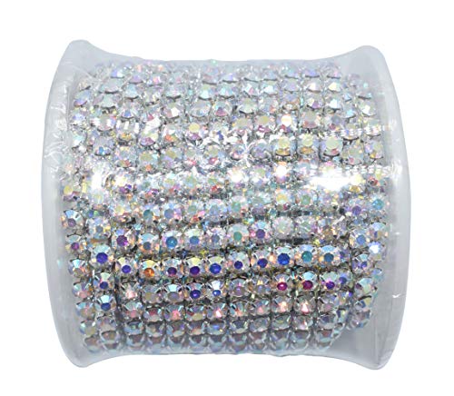 Kaoyoo 10 Yards 4Mm Crystal Rhinestone Close Chain Trim For Sewing Crafts,Diy Decoration #TOP2