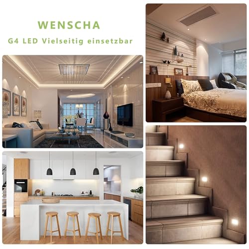 G4 LED Wenscha 3W warmweiß 3000K ersetzt 30W Halogen 10er Pack