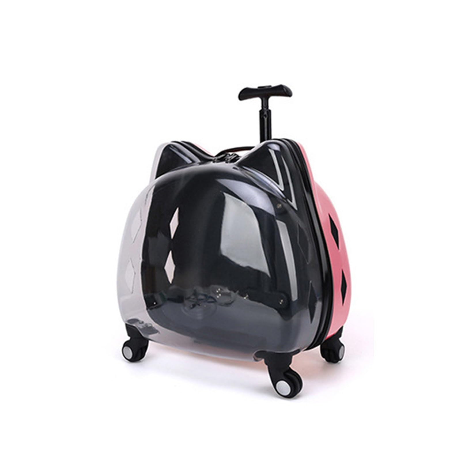 Generisch Reisetrolley für Haustiere, Haustier-Tragerucksack mit Rädern, tragbarer Outdoor-Trolley für Haustiere, leichte Tragetasche für Haustiere zum Wandern (Farbe: Rosa, Größe: A)