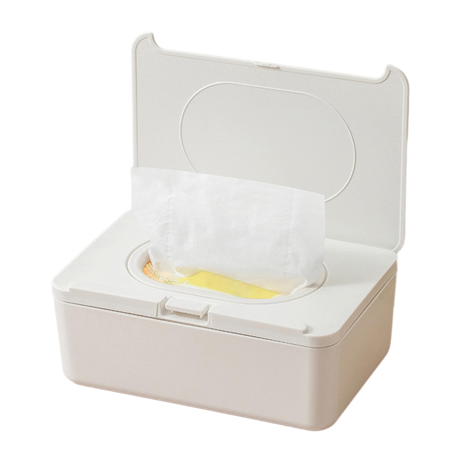 Glifora Wipes Dispenser, Refillable with Buckle-Sealed Cover Tissue Box - Dustproof, Easy Pull Wipes Pouch Case for Bathroom