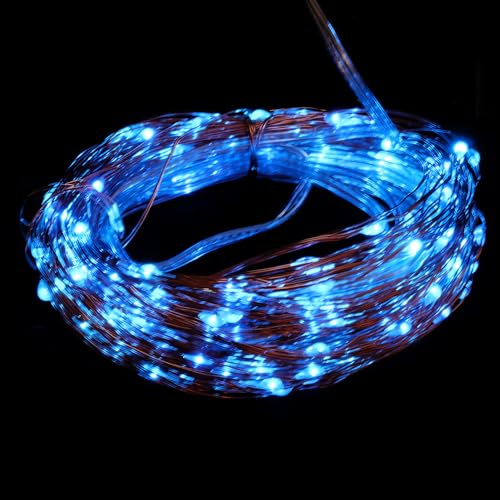 Luces solares en cadena 2 juegos 20m 200 LED azul