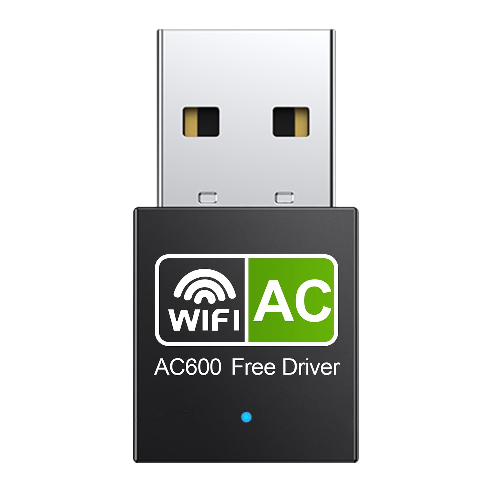 USB WiFi Adapter, 600Mbps Dual Band with 2.4G 5.8G Wireless Adapter, WPA3 Network Security, Mini WiFi AC Wireless Network for Desktop Laptop PC Support Windows 7/8/ 10, Light Black