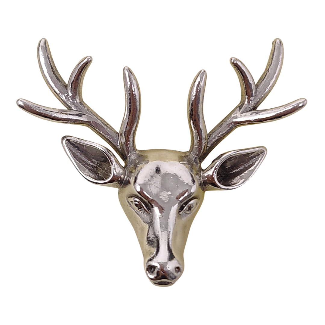 Silver Deer Head Brooch-image-38
