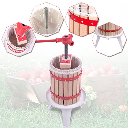 LZQ - Presse à fruits - 6 l - Presse-agrumes et presse-baies - Pressoir mécanique à vin - avec...