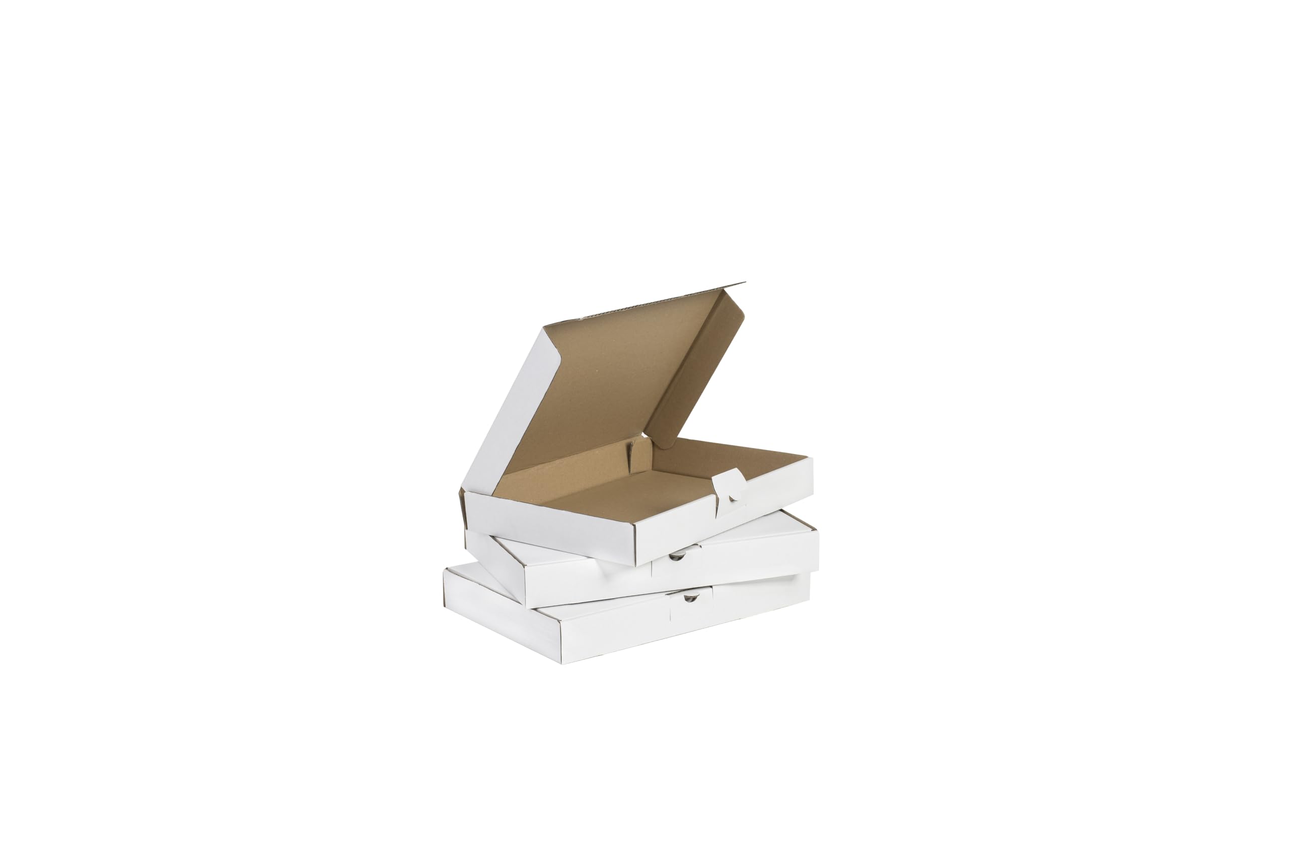 Opakowania, tektura falista, pudełko wysyłkowe, e-commerce, karton wysyłkowy, karton wysyłkowy, składane kartony z klapką, karton listowy 350 x 250 x 50 mm, biały, 1500 szt
