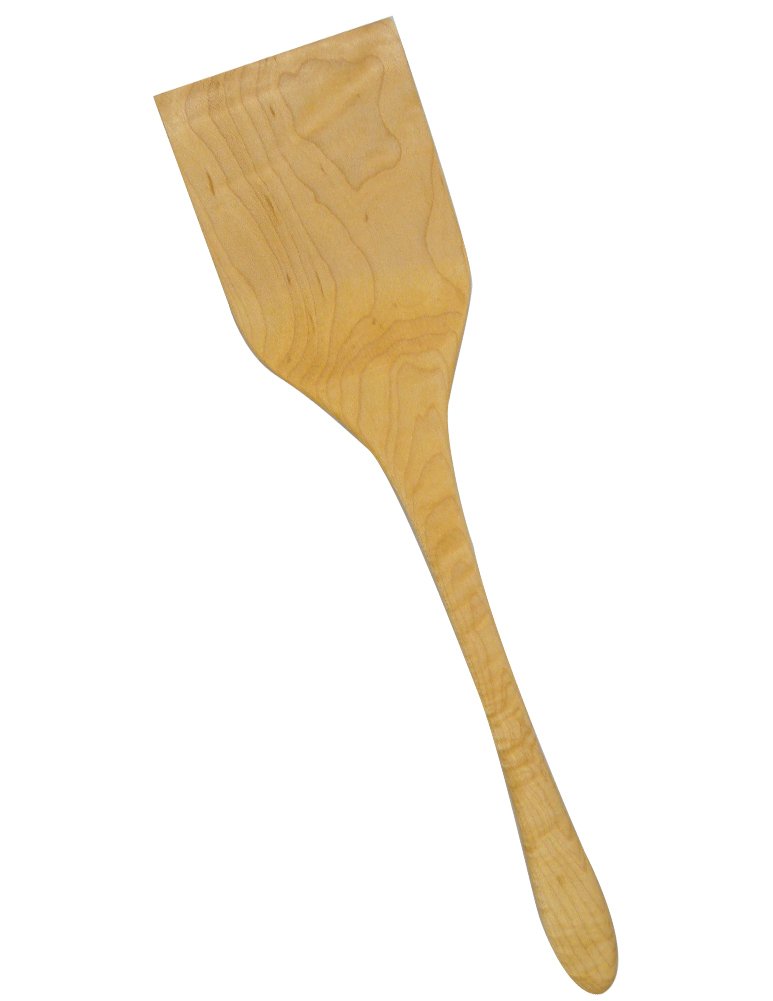 American Made Natural Hard Maple Wood Large Turner Spatula, 15-inch - Image 4