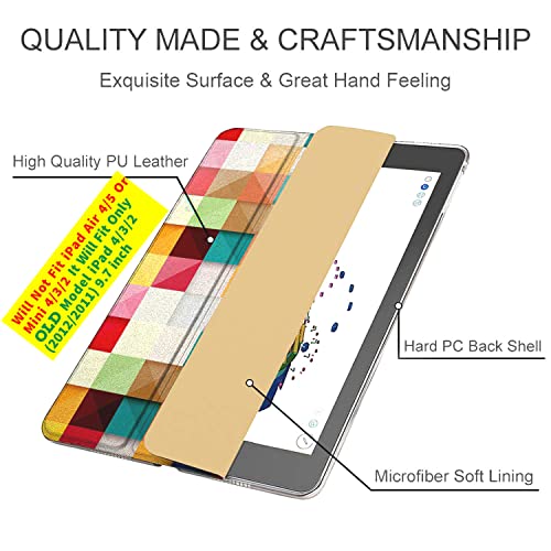 Image of DuraSafe Cases for iPad 9.7 inch Old Model 4 3 2 Gen PC Case A1458 MD510LL /A MD513LL /A A1416 MC705LL /A MD328LL /A MD333LL /A MD336LL /A A1395 MC769LL /A MC954LL /A MC979LL /A A1459 MD514LL /A - Color Grid