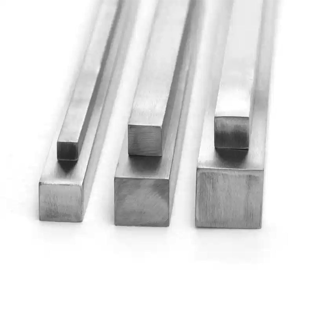 Barre carrée en acier inoxydable 304 – Épaisseur: 3mm à 20mm, longueur: 100mm, finition polie, 1 pièce(10 * 10 * 100mm)