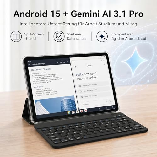 TABWEE Tablet mit Tastatur und Stift,18 GB + 128 GB (2 TB TF) – Ansicht 5