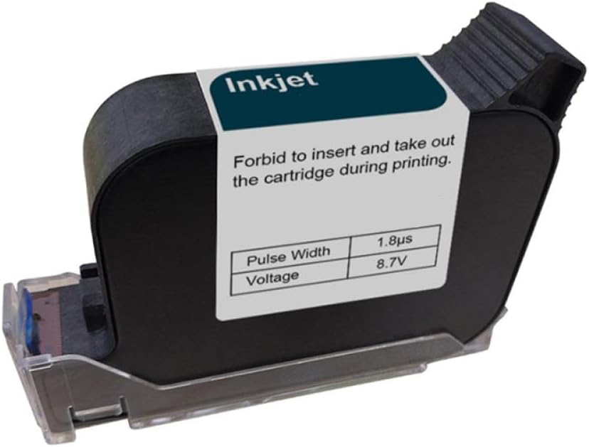 Ink Cartridge Compatible with PS100 Printer, 12.7mm Width, Quick-Dry, Available in White, Yellow, Black, Red, Blue, Green(BLACK-B)