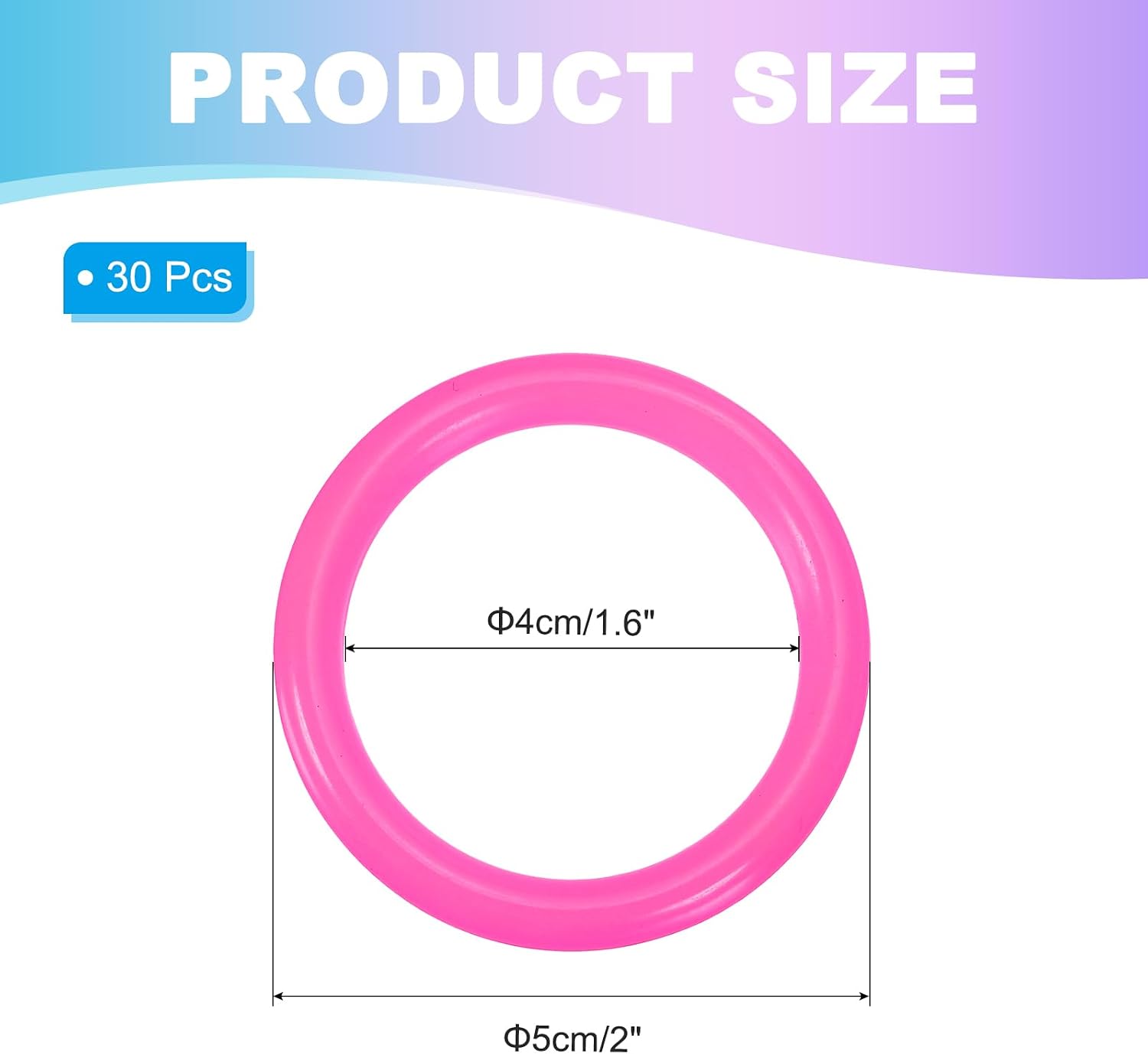 PATIKIL Plastic Ring-Toss Rings for Bottles Carnival Rings Plastic Hoops for Speed and Agility Practice Outdoor Party Favor
