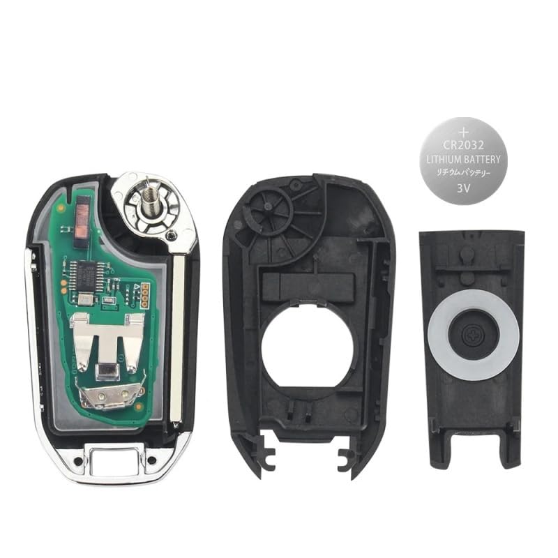 Suitable for 1PCS for Peugeot 208 2008 301 308 3008 408 508 Citroen C3 ID46 434MHz HU83/VA2 Remote Control Key(White)