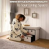 OHS 6 Cube Drawer Storage Chest of Drawers, White Boucle Foldable Fabric Storage Box with Metal Handle Soft Fleece Organizer Storage Unit For Shelves Closet Bedroom - Image 4
