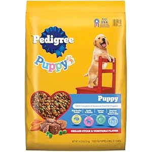 Pedigree Puppy Dry Puppy Food, Grilled Steak and Vegetable Flavor, 14 lb. Bag