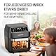 GOURMETmaxx Heißluftfritteuse 12 L Airfryer | Fritteuse mit 9 Funktionen, Touchdisplay, Dreh- & Schaschlikspießen | 10 Programme inkl. Pizza | Minibackofen 1700 W – nahezu ohne Öl