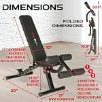 2000 Super Max XL – Verstellbare Hantelbank – Bankdrücken und Workout-Bank für Neigungsabnahme-Krafttraining – keine Lücke faltbare Workout-Bänke für Zuhause – 385,6 kg Kapazität – Bild 5