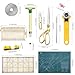 Rotary Cutter Set,Sewing Quilting Supplies,45mm Fabric Cutters,A3 Cutting Mat for Sewing,Acrylic Rulers,Scissors,Exacto Knife,Clips,Beginners Sewing Accessories,Fabric Cutter Kit