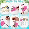 WinnerWhy 16 Pack Summer Wind Chime Kit Hawaii Craft Make Your Own Flamingos Tiki Surfboard Wind Chime DIY Wooden Hanging Ornaments Painting Craft for Hawaii Summer Family Activities Party Supplies #3