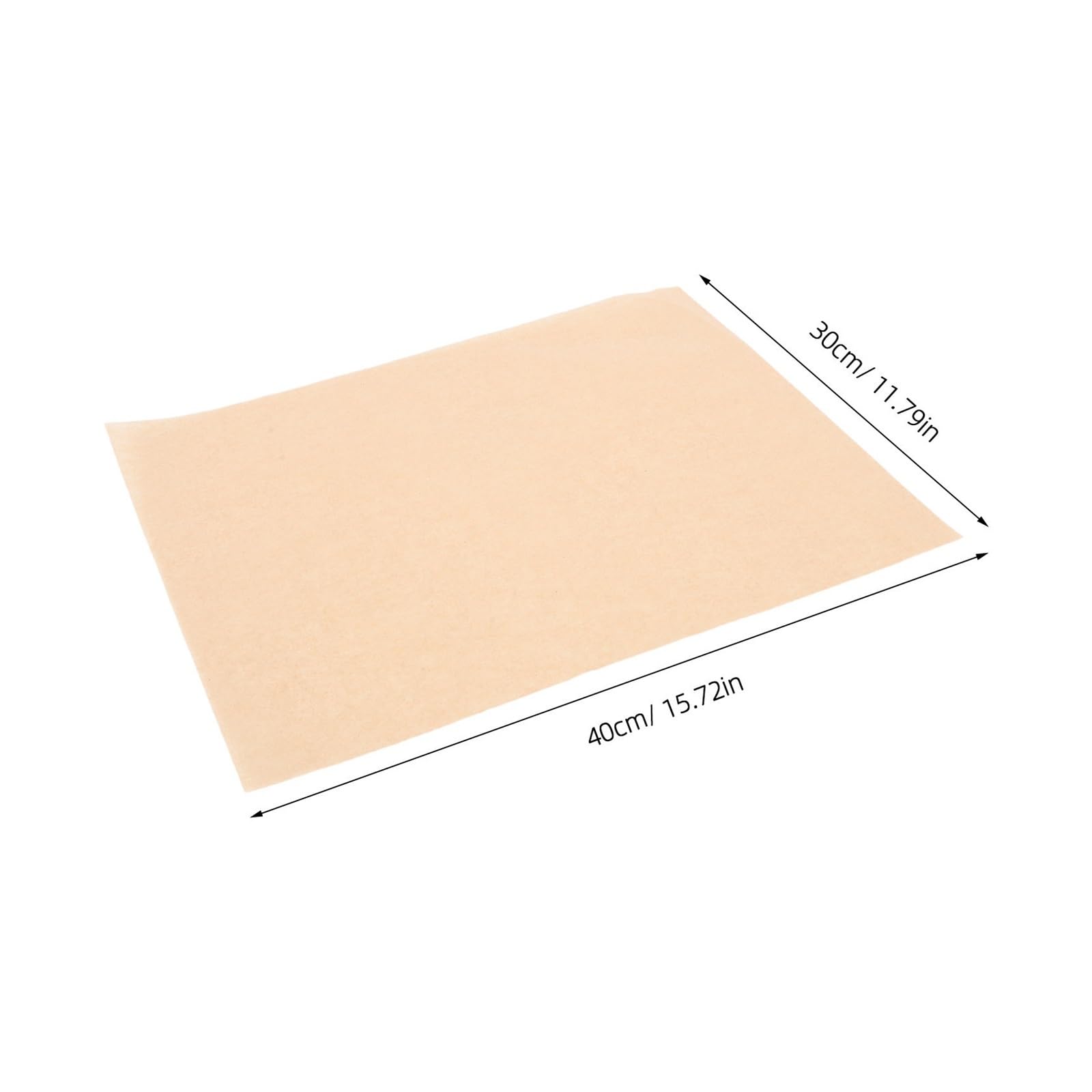100Pcs hojas de papel para hornear, forro antiadherente para bandeja | Papel pergamino marrón claro, 40.00X30.00cm, para freidora de aire, parrilla, cocina, pastel