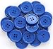 GANSSIA 1'' (25mm) Sewing Flatback Buttons Dark Blue Colored Pack of 50