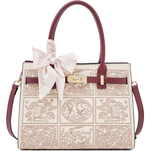 Image of FOXLOVER Medium Tote Bag for Women Designer Vintage Satchel Handbags Top-handle Purses