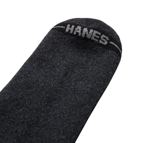 Image of Hanes Men's Max Cushion Low Cut Socks, 6, 8, and 12 Pair Pack, White and Black