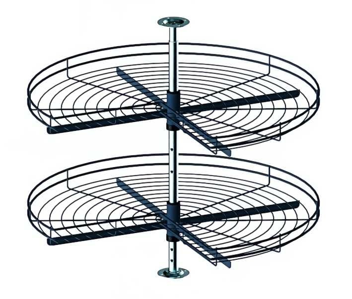 REJS THREE QUARTER KITCHEN CABINET 270 DEGREE CORNER CAROUSEL (Ø820, GRAPHITE)
