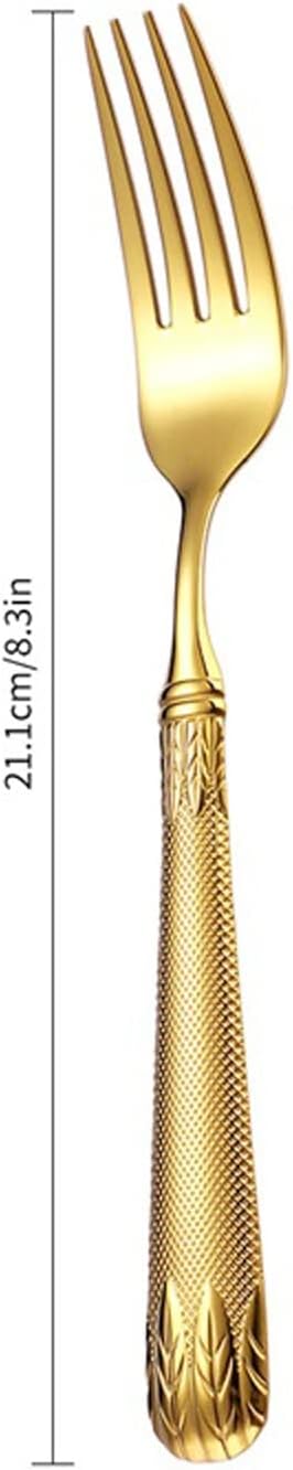 Wpengpecz フォーク， ステンレス鋼食器ケーキデザートフォークステーキフルーツフォークレストラン食器アクセサリー