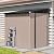 Aoxun 6' x 4' Lean to Shed Outdoor Steel Garden Utility Cabinet with Lockable Door Waterproof & Rust-Proof for Yard, Patio, Backyard (Brown, Base Included)
