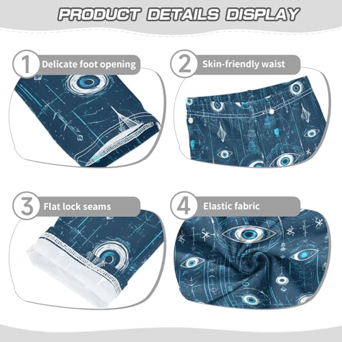 Evil Eye Circle White Obsidian Kids Baby Girls Active Leggings Casual Full Length Leg Yoga Pants Running3