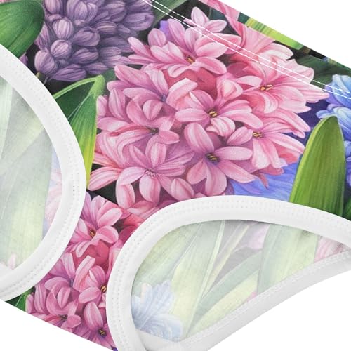 Watercolor Flowers Pink Floral Leaves Toddler Underwear Floral 2t Cotton Panties for Girl Pattern Briefs Girls Undies4