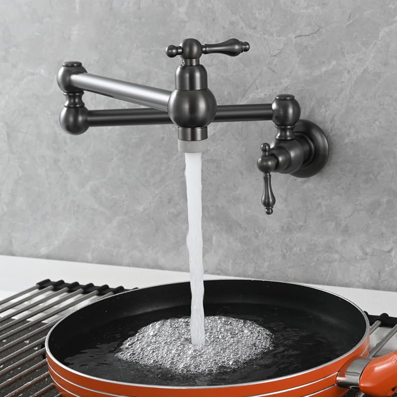 Robinet mural de cuisine pliable 360° pour optimiser votre évier - 2