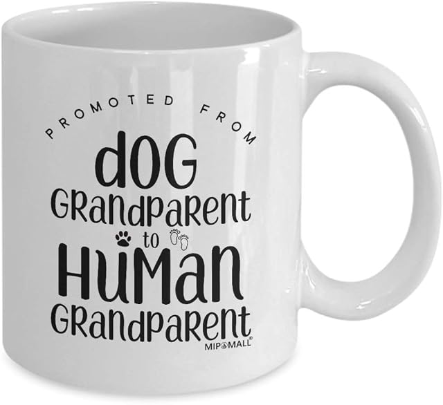 Pregnancy Announcement, Grandad Grandma to Be Gifts from Bump Baby, Fathers Day Mug for Dog Grand Parents, Coffee Cup Tea Ideas, Human Reveal Best Family Promoted, Christmas Presents, MG1555