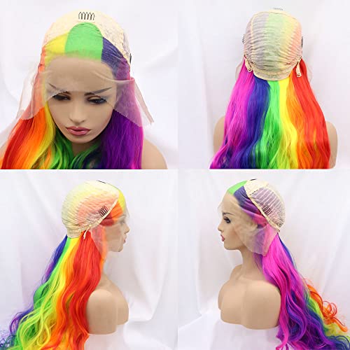 Perruque multicolore xiweiya pour sublimer vos soirées et festivals - 6