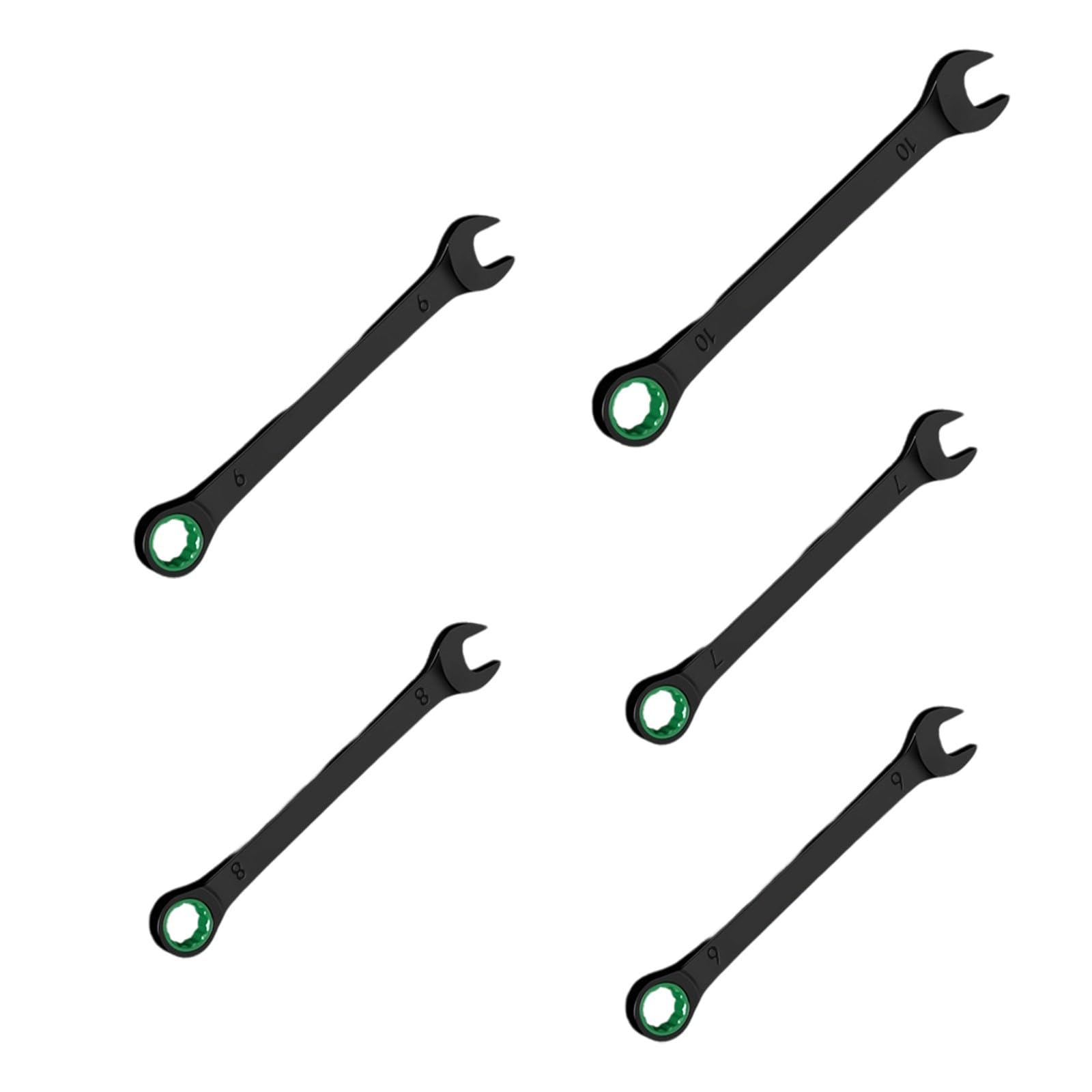 Tsophreniq 6 To 10Mm Bidirectional Swivels Ratcheting Wrench Systems Featuring Box End And Open Jaw Configuration For Industrial Maintenance Open End Box