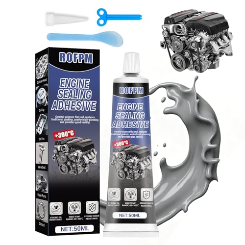 Pate A Joint Moteur, Gris, Mastic Silicone Rtv Haute TempéRature, Mastic D'éTanchéIté Pour éChappement, Joint De D'Huile, Joint De Culasse, Pour Moteurs...