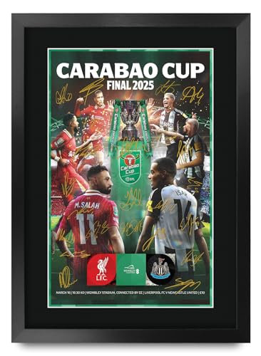 Affiche Magpies Caraboa Cup 2025 encadrée pour décoration salon et bureau de fan de foot