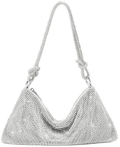 Image of Rhinestone Hobo Bag for Women Rhinestone Purses Sparkly Evening Handbag Shiny Diamond Purse for Wedding Parties 2026 | Rhinestone