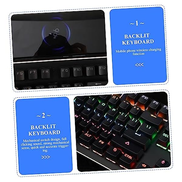 Gatuida 104 Mechanische Toetsenbord Backlit Gaming Toetsenbord Metalen Toetsenbord Computer Toetsenbord Verlicht Toetsenbord Mechanische Verlichte Toetsenbord Rgb Backlight Toetsenbord