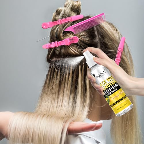 Wig Tape for Lace Wigs Double-sided Waterproof Lace Tape - Adhsive Strips for Lace Front Wig Toupee, Hairpiece- Tape in Extension Remover Hair Glue Remover, Fast Acting Hair Extensions Remover Set
